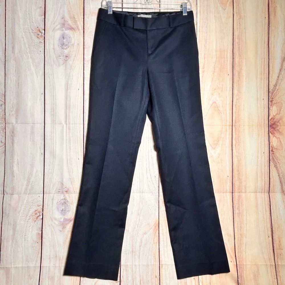 New Banana Republic Martin Fit Pants Women 4 Black Straight Leg Office Corporate